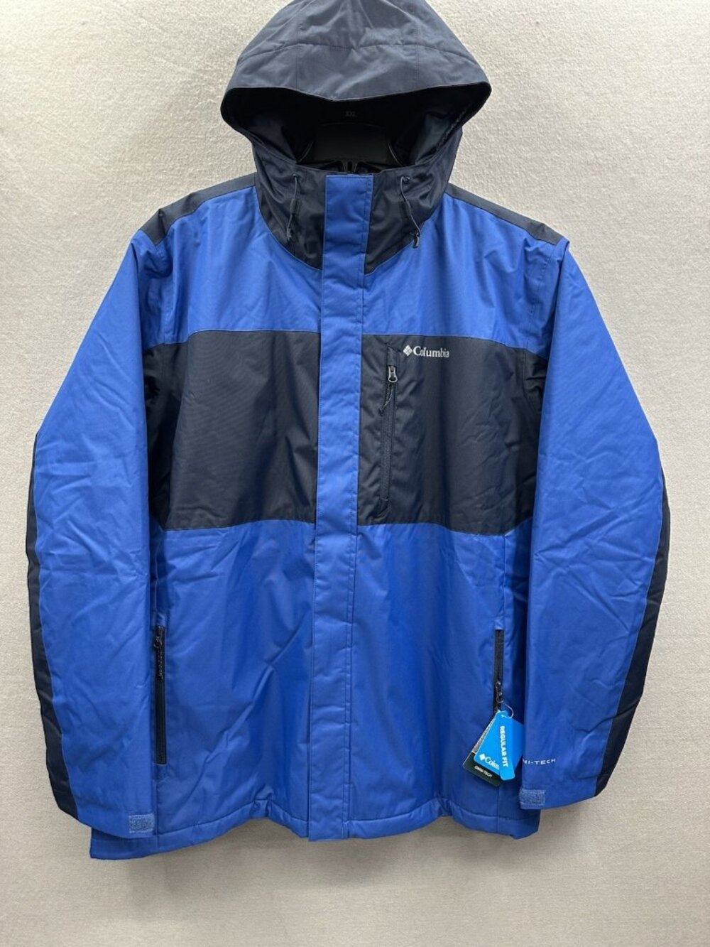 Columbia Jacket Men 2XL Tall Tipton Peak III Insulated Omni-Tech Blue Reflective
